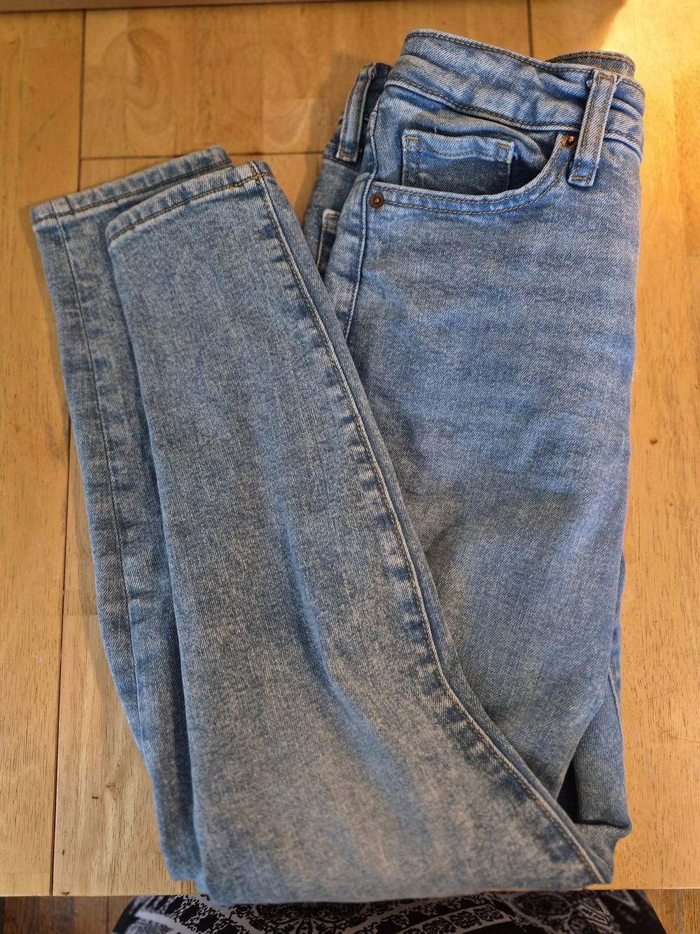 Classic Light Wash Blue Denim Jeans